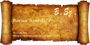 Barna Szeráf névjegykártya