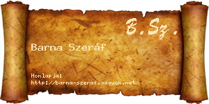 Barna Szeráf névjegykártya